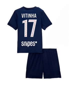 Billige Fotballdrakt Paris Saint-Germain Vitinha #17 Replika Hjemmedraktsett Barn 2025-26 Kortermet (med bukser)